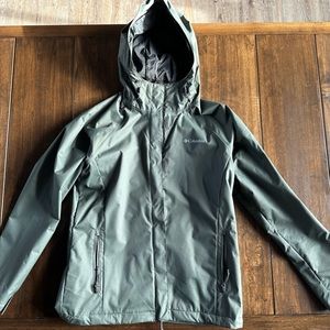 Columbia Womens rain coat in green